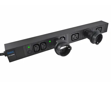 DINIC Netzadapter Schutzkontakt-Buchse auf C14 Kaltgeräte-Stecker