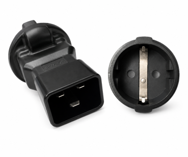 DINIC Netzadapter Schutzkontakt-Buchse auf C20 Stecker