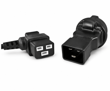 DINIC Netzadapter Schutzkontakt-Buchse auf C20 Stecker