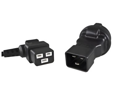 DINIC Netzadapter Schutzkontakt-Buchse auf C20 Stecker