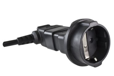 DINIC Netzadapter Schutzkontakt-Buchse auf C20 Stecker