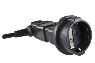 DINIC Netzadapter Schutzkontakt-Buchse auf C20 Stecker