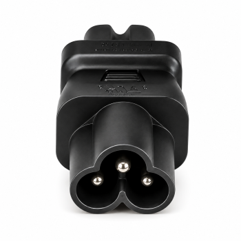 DINIC Netzadapter C6 / C7 Euro-8 Stecker, Adapter 3-pin auf 2-pin