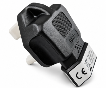 DINIC Reisestecker für England UK, 2-Pin Netzadapter gewinkelt