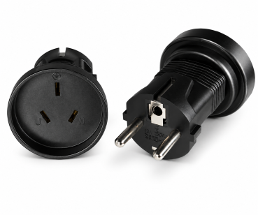 DINIC Stromadapter Australien u. China Buchse auf Schuko CEE 7/7 Stecker z.B. Deutschland