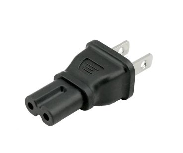DINIC Stromadapter USA, C7 auf USA NEMA 1-15P IEC 60320-C7 Euro 8 Bu./ US Typ A, YL-1113