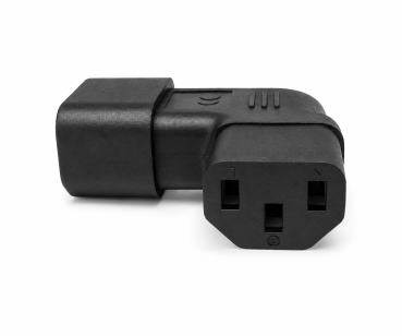 DINIC Netzadapter C13 auf C14 gewinkelt, YL-3212L IEC 60320-C13/14 seitwärts gewinkelt, links/rechts