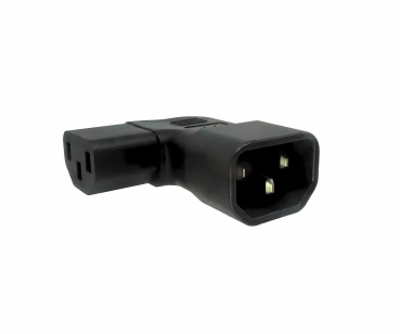 DINIC Netzadapter C13 auf C14 gewinkelt, YL-3212L-1 IEC 60320-C13/14 seitwärts gewinkelt, links/rechts
