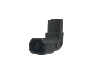 DINIC Netzadapter C13 auf C14 gewinkelt, YL-3212L-3 IEC 60320-C13/14 horizontal gewinkelt, oben/unten