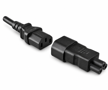 DINIC Netzadapter C14 Kaltgeräte-Buchse auf C5 Stecker