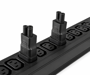 DINIC Netzadapter C14 Kaltgeräte-Buchse auf C5 Stecker
