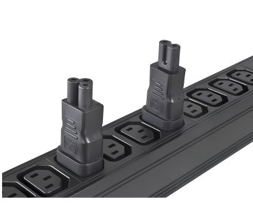 DINIC Netzadapter C14 Kaltgeräte-Buchse auf C5 Stecker