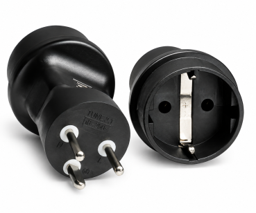 DINIC Reisestecker für Dänemark, 3-Pin Netzadapter, DK Adapter