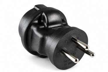 DINIC Stromadapter Israel auf Schuko CEE 7/3 Buchse, 3pin Stecker