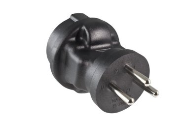 DINIC Stromadapter Israel auf Schuko CEE 7/3 Buchse, 3pin Stecker