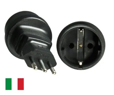 DINIC Reisestecker für Italien, 3-Pin Netzadapter, Adapter IT