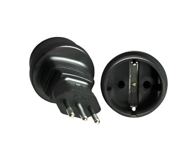 DINIC Reisestecker für Italien, 3-Pin Netzadapter, Adapter IT