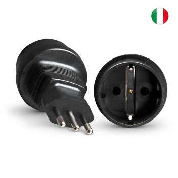 DINIC Reisestecker für Italien, 3-Pin Netzadapter, Adapter IT