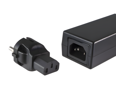DINIC Netzadapter Schutzkontaktstecker auf C13 Kaltgeräte-Stecker, Schuko-Adapter