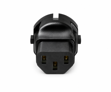 DINIC Netzadapter Schutzkontaktstecker auf C13 Kaltgeräte-Stecker, Schuko-Adapter