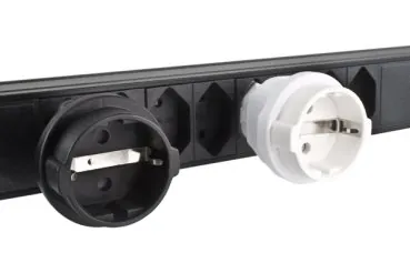 DINIC Reisestecker für die Schweiz mit Sicherung, weiß, Netzadapter CH