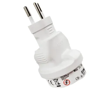 DINIC Reisestecker für die Schweiz mit Sicherung, weiß, Netzadapter CH