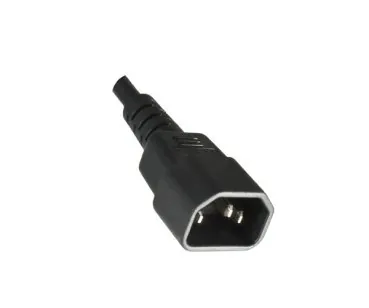 DINIC Kaltgerätekabel C13 auf C14, Verlängerung, 1mm², Multi-Zulassungen: VDE/UL/CCC/KTL/SAA/PSE, schwarz, Länge 5,00m