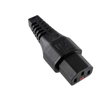 DINIC Netzkabel Schuko auf C13 mit Verriegelung, locking, 1mm², 2m
