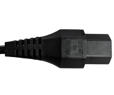 DINIC IEC Lock Netzkabel Amerika USA Typ B auf C13 locking, mit Verriegelung, schwarz, 2m