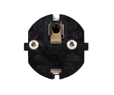 DINIC Netzkabel Schutzkontaktstecker gerade auf C13, schwarz, 1.80m
