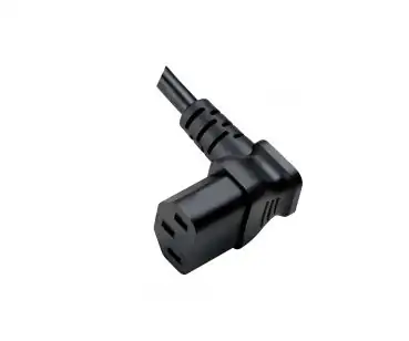DINIC Netzkabel Schuko auf C13 90 Grad nach oben abgewinkelt, 1,00mm² , VDE, 5m
