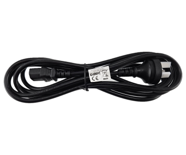 DINIC Netzkabel Australien, Typ I auf C13, SAA, Tick Mark, schwarz, 5m