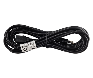 DINIC Netzkabel, Stromkabel für Brasilien Typ N auf C13, BRA 3pin, schwarz, 5m