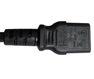 DINIC Netzkabel, Stromkabel für Brasilien Typ N auf C13, BRA 3pin, schwarz, 1,80m