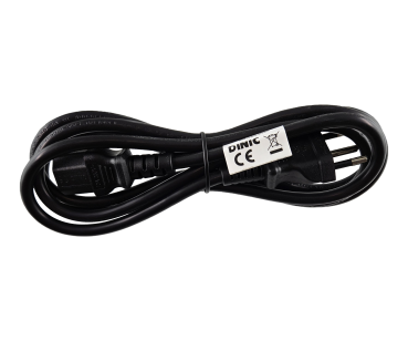 DINIC Netzkabel, Stromkabel für Brasilien Typ N auf C13, BRA 3pin, schwarz, 1,80m