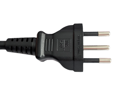 DINIC Netzkabel, Stromkabel für Brasilien Typ N auf C13, BRA 3pin, schwarz, 1,80m
