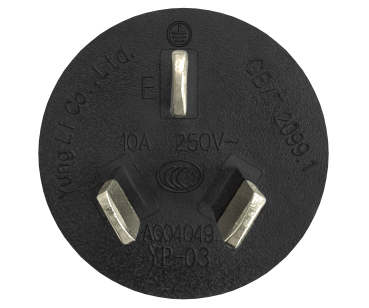 DINIC Netzkabel Stromkabel China Typ I auf C13, CCC, schwarz - 5m