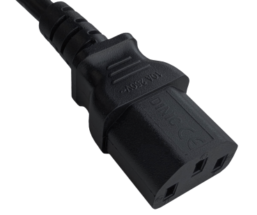 DINIC Netzkabel Israel Typ H auf C13, 0,75mm², 1,8m ISR 3pin Typ H/IEC 60320-C13, SII, schwarz
