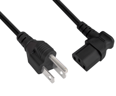DINIC Netzkabel Japan Typ B auf C13 gewinkelt, JPN, schwarz
