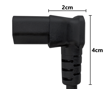 DINIC Netzkabel England UK Typ G 10A auf C13 90° unten, ASTA/SASO/HK/SM, schwarz, 1,80m