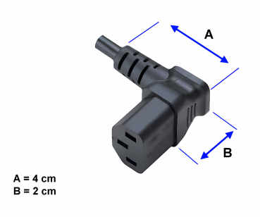 DINIC Netzkabel England UK Typ G 10A auf C13 90° unten, ASTA/SASO/HK/SM, 1.80m