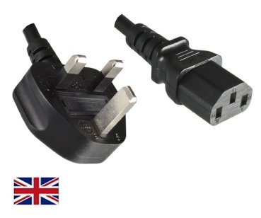 DINIC Stromkabel, Netzkabel für UK England Typ G auf C13 Kaltgeräte