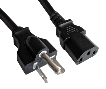 DINIC Netzkabel Amerika USA NEMA 6-20P bis 250V auf C13, schwarz, 2m