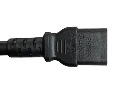 DINIC Netzkabel Amerika USA NEMA 6-20P bis 250V auf C13, schwarz, 2m