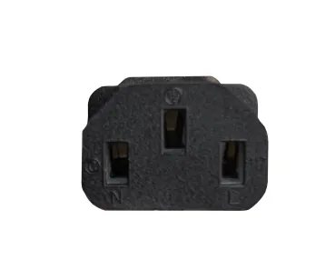 DINIC Netzkabel Amerika USA NEMA 6-20P bis 250V auf C13, schwarz, 2m