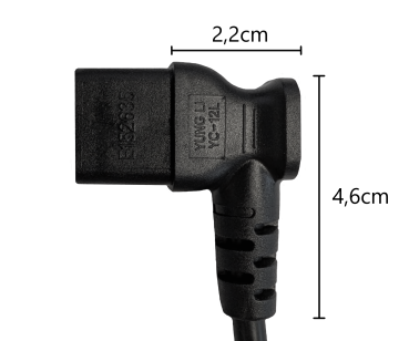 DINIC Netzkabel Amerika USA Typ B auf C13 gewinkelt