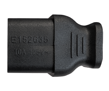 DINIC Netzkabel Amerika USA Typ B auf C13 oben/unten gewinkelt, schwarz, 1,8m
