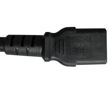 DINIC Netzkabel Amerika USA Typ B - C13 großer Querschnitt AWG14 SJT, UL, schwarz, 1.80m