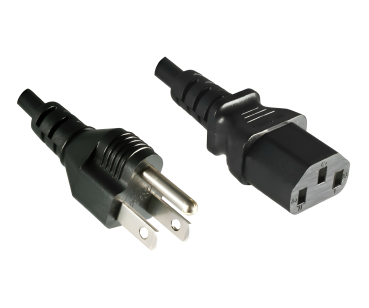 DINIC Netzkabel für Amerika USA Typ B auf C13 Kaltgeräte