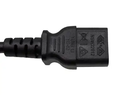 DINIC Y-Netzkabel Schuko auf 2x C13 Kaltgerätestecker, 1mm², schwarz, 2m